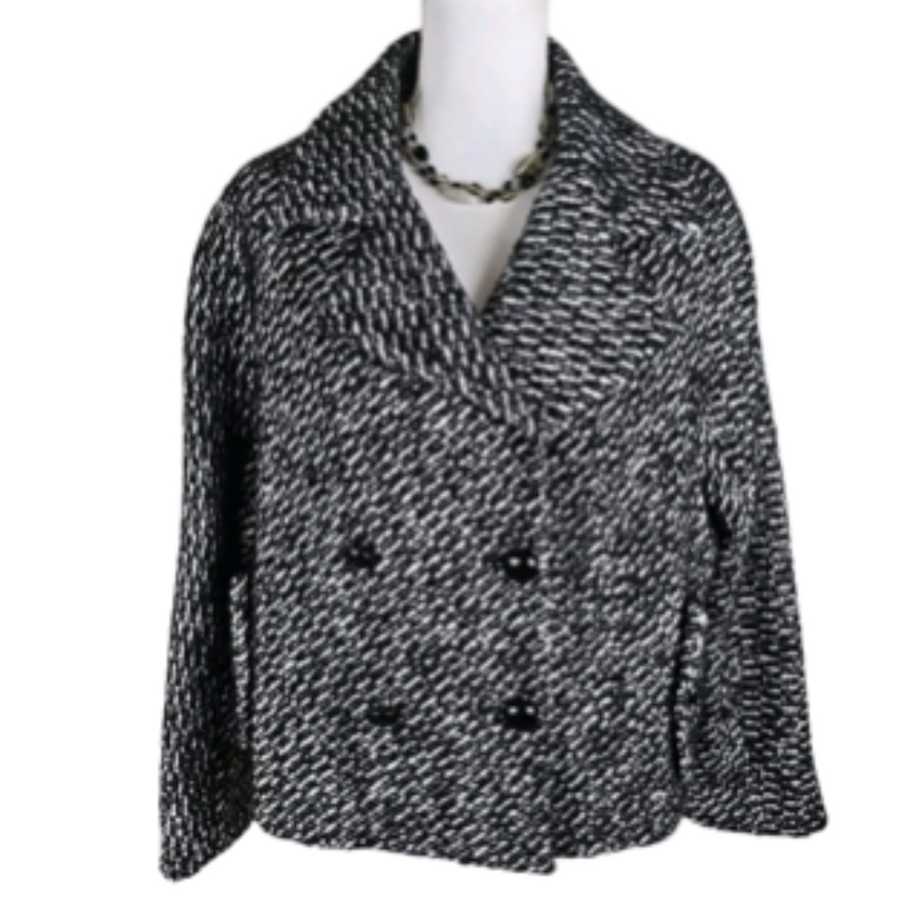 Talbots tweed wool blend jacket 8